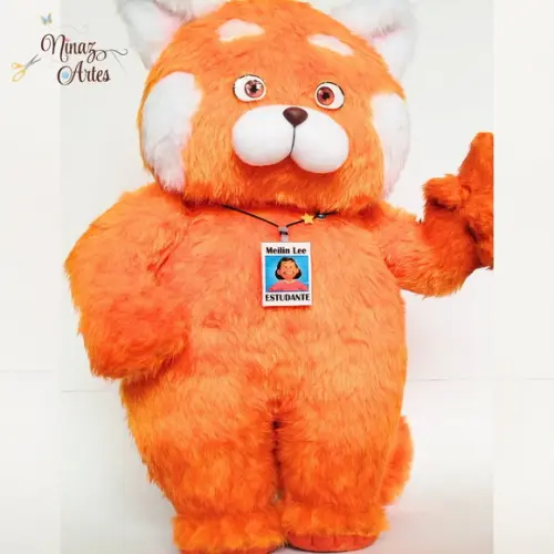 Boneco Panda Vermelho com 38 cm - Red Crescer É Uma Fera
