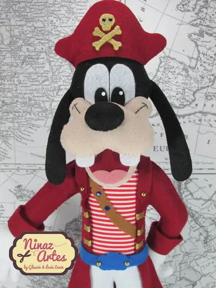 Boneco Pateta - Tema Mickey Pirata