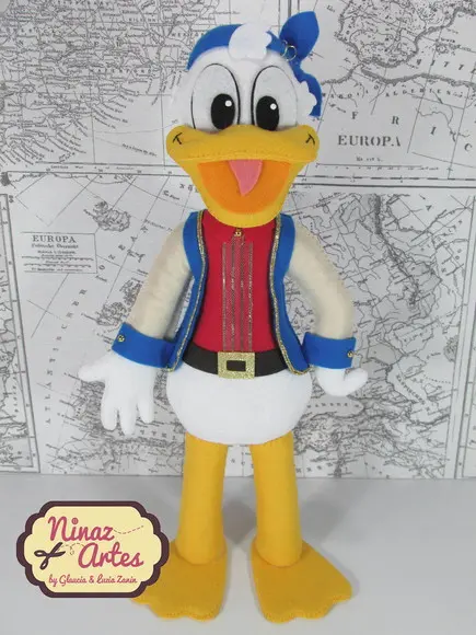Boneco Pato Donald - Tema Mickey Pirata