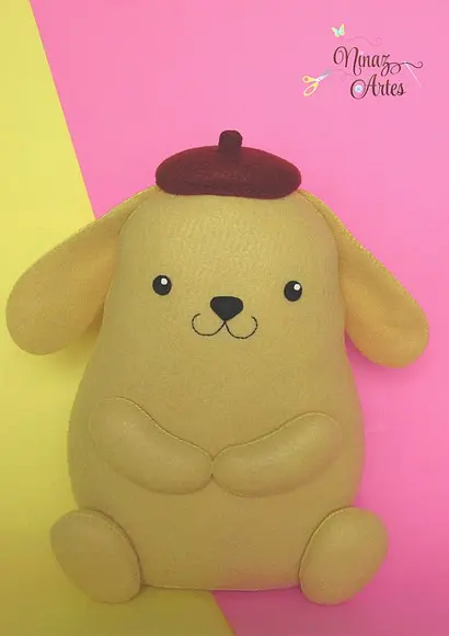 Boneco Pompompurin - Tema Hello Kitty