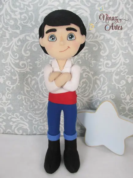 Boneco Príncipe Erick - Tema Princesa Sereia - Fundo do Mar