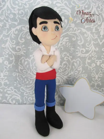 Boneco Príncipe Erick - Tema Princesa Sereia - Fundo do Mar