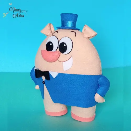 Boneco Rabicó -Tema Sítio do Picapau Amarelo