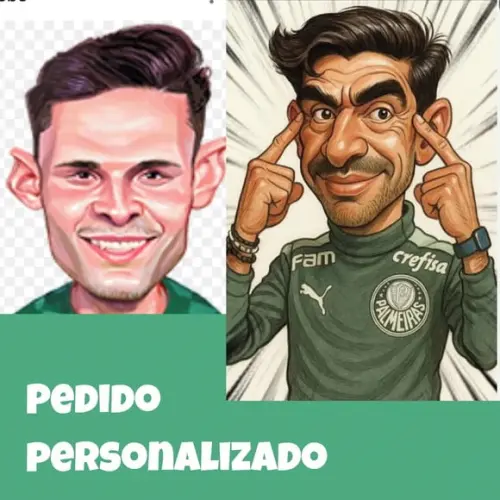 Bonecos Raphael Veiga e Abel Ferreira - Pedido Personalizado