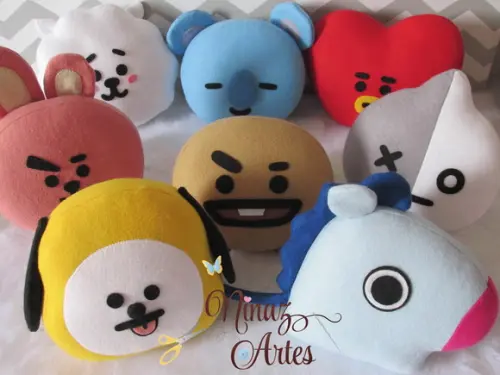 Bt21 - Kit Almofadinhas dos Mascotes Bts