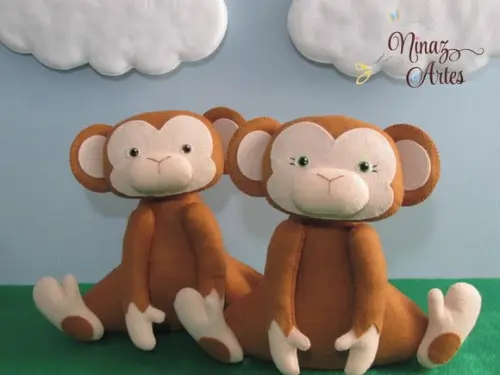 Casal de Macaquinhos - Tema Arca de Noé