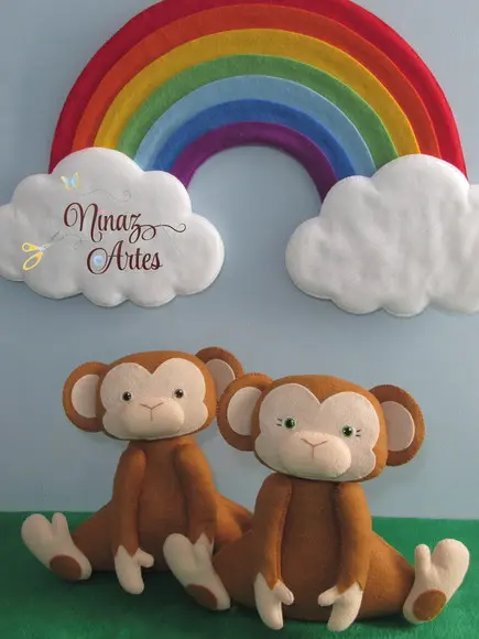 Casal de Macaquinhos - Tema Arca de Noé