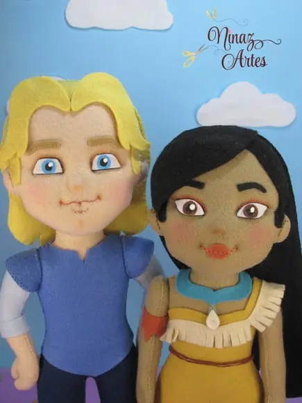 Casal Pocahontas e John - Tema Pocahontas