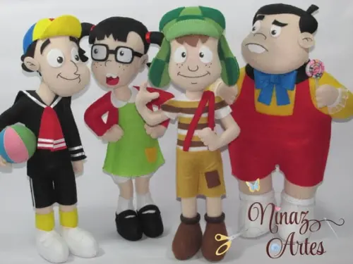 Chaves, Chiquinha, Kiko e Nhonho - Kit com 4 Personagens