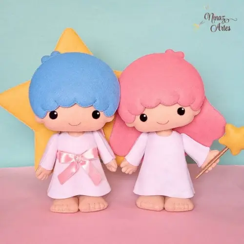 Dupla Kiki e Lala- Tema Hello Kitty