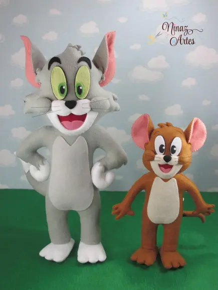 Dupla Tom e Jerry - Bonecos Decorativos
