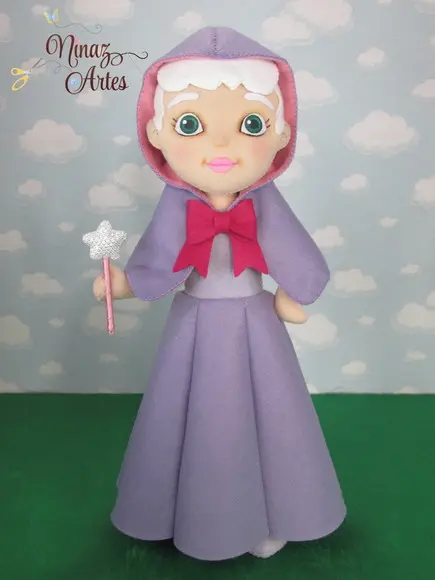 Fada Madrinha - Tema Cinde Rela Boneca em Feltro