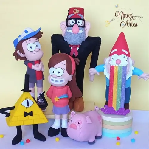 Gravity Falls - Kit com 6 Personagens