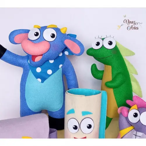 Kit Amigos da Dora com 5 Personagens - Tema Dora Aventureira
