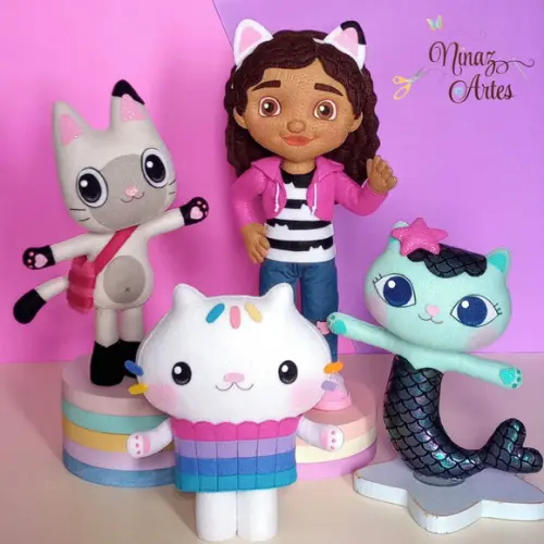 Kit com 4 Bonecos - Tema a Casa Mágica da Gabby