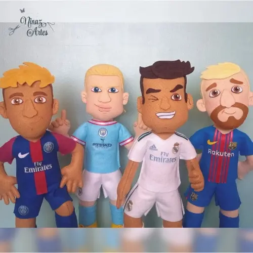 Kit com 4 Craques - Jogadores do Futebol