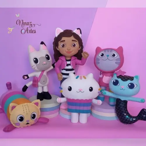 Kit com 6 Bonecos - Tema a Casa Mágica da Gabby