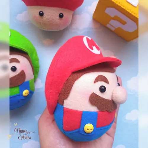 Kit com 5 Pingentes - Tema Super Mario