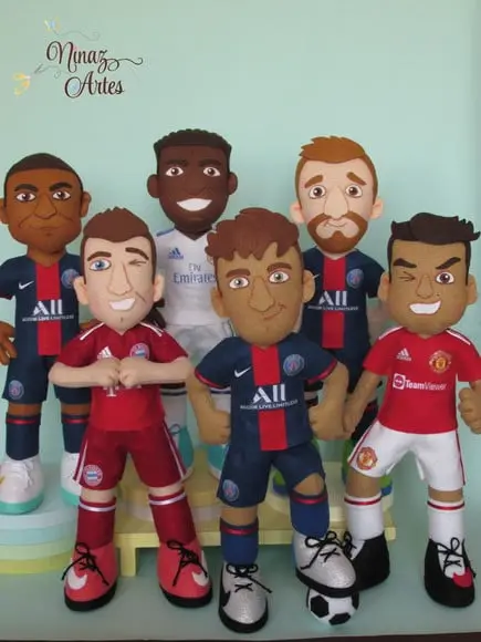 Kit com 6 Craques - Tema Jogadores de Futebol