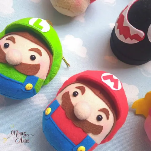 Kit com 7 Pingentes - Tema Super Mario