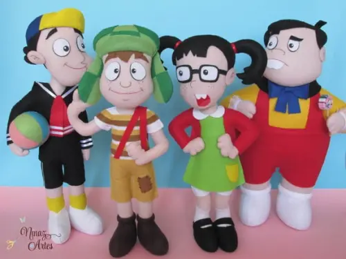 Kit com 8 Personagens - Tema Chaves