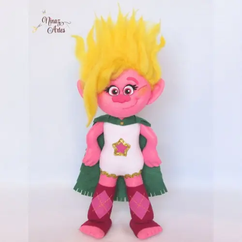 Kit com Barb, Viva, Cetim e Chenille - Tema Trolls