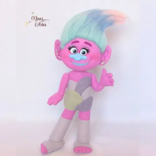 Kit com Barb, Viva, Cetim e Chenille - Tema Trolls