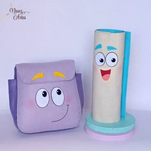 Mapa e Mochila - Tema Dora Aventureira