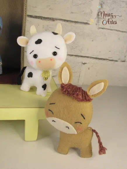 Mini Presépio - Decoração de Natal - Kit com 9 Peças