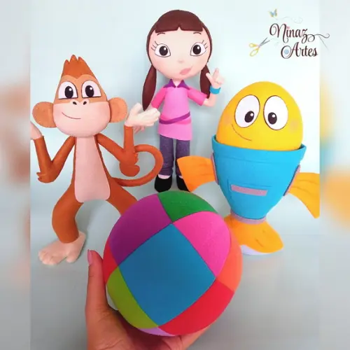 Peixonauta - Kit com 4 Bonecos Decorativos