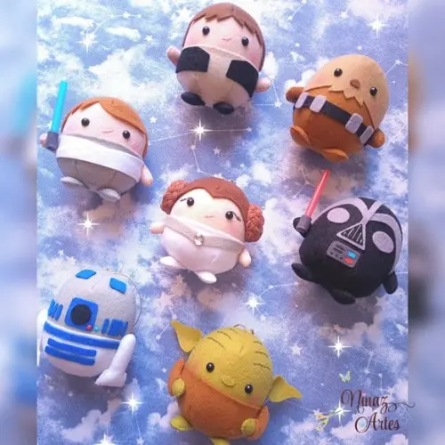 Pingentes Bolinha Star Wars - Kit com 7 Enfeites