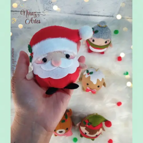 Pingentes Bolinhas de Natal - Kit com 6 Pingentes Clássicos