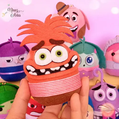 Kit com 10 pingentes -Bolinhas Puffys Divertidamente