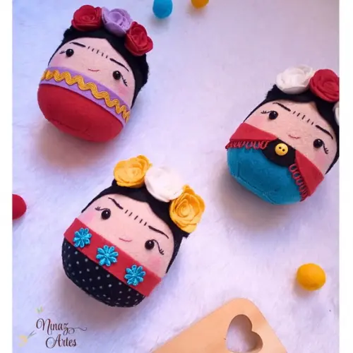 Pingentes Frida - Kit com 3 Bolinhas
