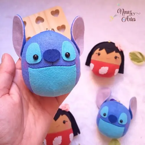 Pingentes Lilo e Stitch - Kit com 2 Bolinhas