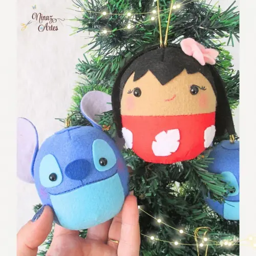 Pingentes Lilo e Stitch - Kit com 2 Bolinhas
