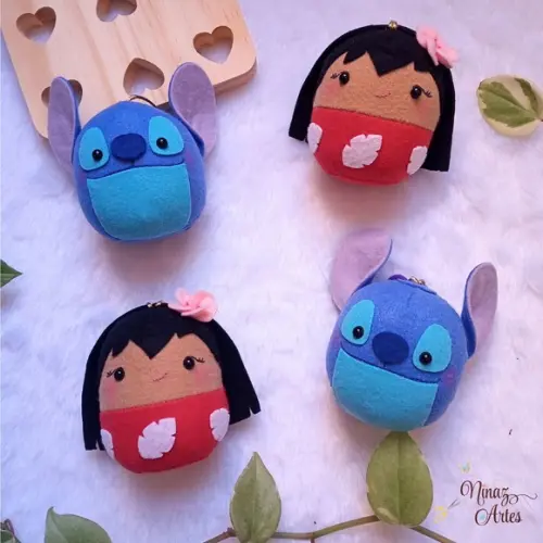 Pingentes Lilo e Stitch - Kit com 2 Bolinhas