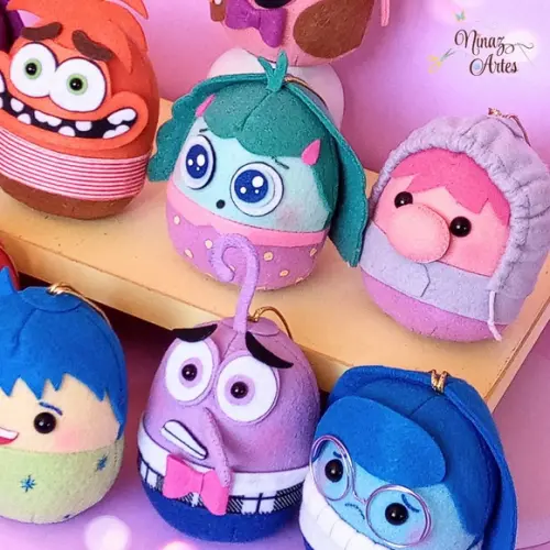 Kit com 10 pingentes -Bolinhas Puffys Divertidamente