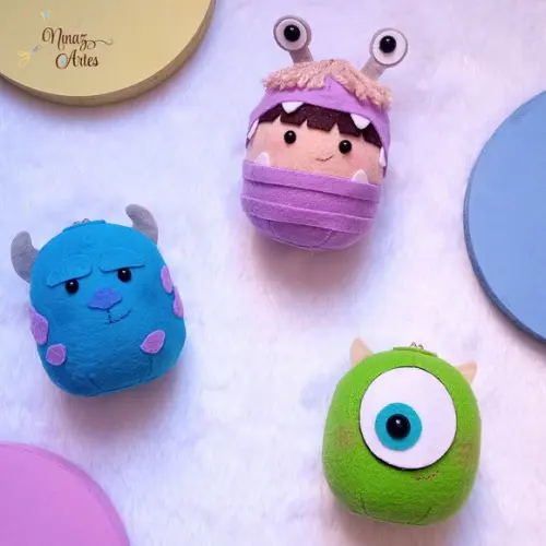 Pingentes Monstros Sa - Kit com 3 Bolinhas