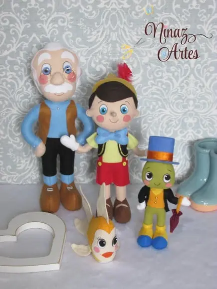 Pinóquio - Kit com 4 Personagens