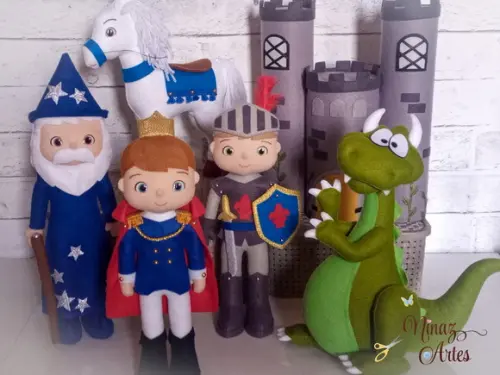 Rei Arthur - Kit com 6 Personagens - Era Medieval