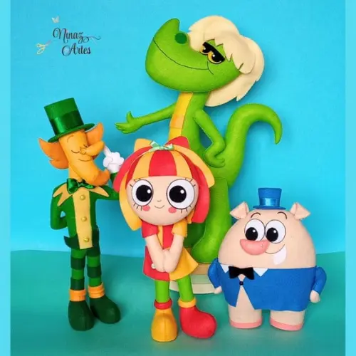 Kit com 4 Bonecos -Tema Sitio do Picapau Amarelo