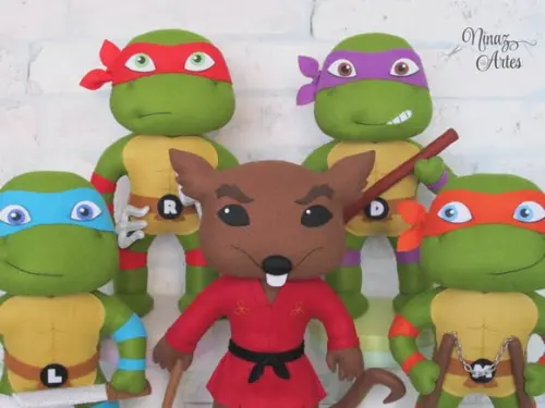 Tartarugas Ninjas - Kit com 5 Personagens