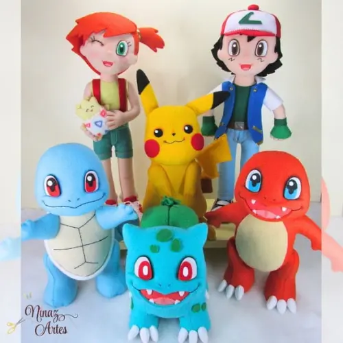 Tema Pokémon - Kit com 6 Bonecos