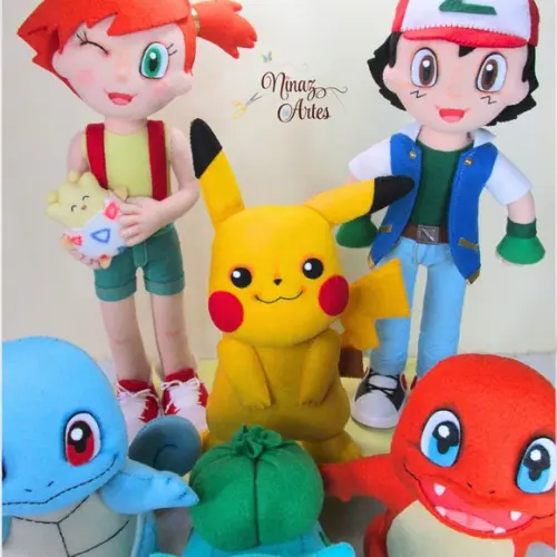 Tema Pokémon - Kit com 6 Bonecos