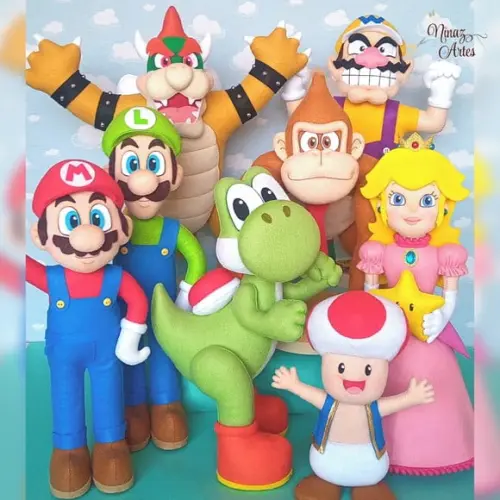 Turma Super Mario - Bonecos Decorativos