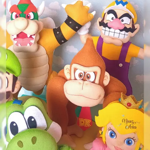 Turma Super Mario - Bonecos Decorativos