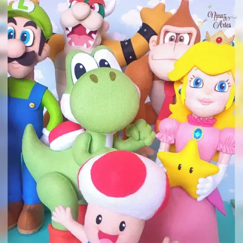 Turma Super Mario - Bonecos Decorativos
