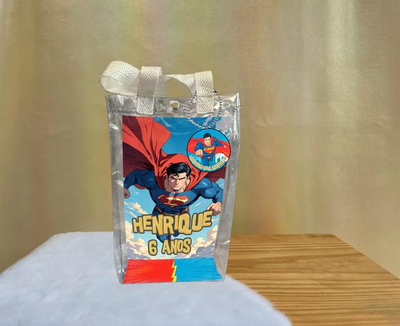 Sacola Transparente Superman Personalizado