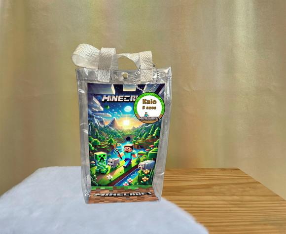 Sacola Transparente Minecraft Personalizado